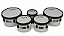 Quintoton Tenor Drums 6"-8"-10"-12"-13" Fanfarra Profissional Luen - Linha Marching Band Madeira - Com Colete - Imagem 2