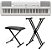 Kit Piano Digital Yamaha P-515 Branco + Suporte Duplo em X + Banqueta X - Imagem 1