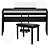 Kit Piano Digital Yamaha P-515 Preto + Estante L515 + Pedal Triplo LP1 + Banqueta com Compartimento - Imagem 1