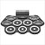 Bateria Eletrônica Portátil Spring 9 Pads + 2 Baquetas - Imagem 1