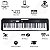 Kit Teclado Musical CASIOTONE CT-S195 CASIO Preto 61 Teclas + Suporte X + Capa - Imagem 5