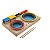 Bateria Infantil Percuteria Liverpool 2 Tambores Reco Reco Bloco Platinela + Baqueta - Imagem 1