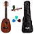 Kit Ukulele Malibu Abacaxi Acústico Concert 23-SP Sapele + Capa + Afinador + Palhetas - Imagem 1