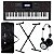 Kit Teclado Musical CT X5000 Preto CASIO 61 Teclas MIDI/USB + Suporte X + Capa + Fone AKG + Fonte - Imagem 1