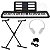 Kit Teclado Musical CASIOTONE CT-S100 CASIO Preto 61 Teclas + Suporte X + Fone de Ouvido - Imagem 1