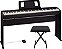 Piano Digital Roland FP-10 + Estante + Pedal Sustain + Banqueta - Imagem 1