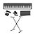 Piano Digital Roland FP-30X Preto 88 Teclas BK + Suporte Em X - Imagem 1