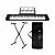 Teclado Musical Waldman ClassTone WTS-100 Preto + Suporte Em X + Capa - Imagem 1