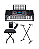Teclado Musical Waldman CTT-800 Preto + Banqueta + Pedal + Suporte em X - Imagem 1