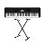 Teclado Yamaha PSR-EW320 Portátil Preto + Suporte Em X - Imagem 1