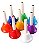 Sinos Coloridos de Mão Infantil - 8 Tons - Imagem 1