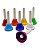 Kit 8 Sinos Coloridos de Mão 7,5 - Imagem 1