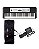 Kit Teclado Yamaha YPT-280 Portátil Preto + Capa + Pedal sutein - Imagem 1