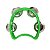 Pandeiro Meia Lua Infantil 4" Verde Liverpool - Imagem 1