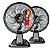 Kit 2 Ventiladores de Mesa e Parede Silencioso Flow Turbo 180 W 50cm Wap - Imagem 1