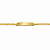 Pulseira Infantil C/ placa para gravar Nome Banhada a Ouro - P310 - Imagem 1