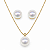 Conjunto de Brincos e Gargantilha Banhado a Ouro - CJ274 - Imagem 1