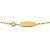 Pulseira Infantil C/ placa para gravar Nome Banhada a Ouro - P770 - Imagem 1