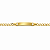Pulseira Infantil C/ placa para gravar Nome Banhada a Ouro - 14cm - P1008 - Imagem 1