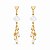 Brinco Banhado a Ouro Pedra Natural - BR3682 - Imagem 1