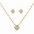 Conjunto de Brincos e Gargantilha Banhado a Ouro - 48690 - Imagem 1