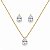 Conjunto de Brincos e Gargantilha Banhado a Ouro - 48691 - Imagem 1