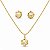Conjunto de Brincos e Gargantilha Banhado a Ouro - 48165 - Imagem 1