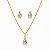 Conjunto de Brincos e Gargantilha Banhado a Ouro - 48184 - Imagem 1