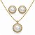 Conjunto de Brincos e Gargantilha Banhado a Ouro - 48640 - Imagem 1