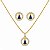 Conjunto de Brincos e Gargantilha Banhado a Ouro - 48966 - Imagem 1