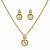 Conjunto de Brincos e Gargantilha Banhado a Ouro - 48190 - Imagem 1