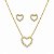 Conjunto de Brincos e Gargantilha Banhado a Ouro - 48963 - Imagem 1