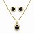 Conjunto de Brincos e Gargantilha Banhado a Ouro - 48693 - Imagem 1