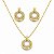 Conjunto de Brincos e Gargantilha Banhado a Ouro - 48183 - Imagem 1