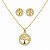 Conjunto de Brincos e Gargantilha Banhado a Ouro - 48992 - Imagem 1