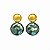 Brinco Pedra Natural Banhado a Ouro - 44704 - Imagem 1