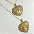Gargantilha Coração Grande Personalizado com Nome ou Inicial - Banhado a Ouro 18k - Imagem 3