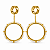 Brinco Banhado a Ouro - BR128 - Imagem 1