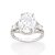 Anel Rommanel Cravejado Por 80 Zircônias De 0,80 Mm, 2 Zircônias Gota De 5X3 Mm E 1 Zircônia Oval De 10X14 Mm Ao Centro( - Imagem 1