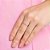 Anel Rommanel Skinny Ring Infinito Cravejado Por 2 Zircônias De 1,0 Mm - Imagem 4