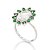 Anel Rommanel Oval Cravejado Por 12 Zircônias De 3,0 Mm E 1 Zircônia Oval De 10X14 Mm Ao Centro - Imagem 2