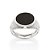 Anel Rommanel Masculino, Composto Por 1 Pedra Natural Onix Oval De 13X15 Mm - Imagem 1