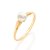 Anel Rommanel Skinny Ring Solitário Com Pérola Sintética De 6 Mm - Imagem 6