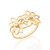 Anel Rommanel "Skinny Ring" Com Detalhes De Flores Na Parte Superior Tendo 2 Zircônias Redondas De 1,25Mm - Imagem 1
