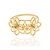 Anel Rommanel "Skinny Ring" Com Detalhes De Flores Na Parte Superior Tendo 2 Zircônias Redondas De 1,25Mm - Imagem 2