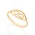 Anel Rommanel Skinny Ring Com Detalhe De Dois "Corações" Vazados - Imagem 1