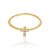 Anel Rommanel Skinny Ring Com Aro Trabalhado Tendo Detalhe No Formato 'Cruz' Cravejado Com 06 Zircônias De 1,25Mm(Joia L - Imagem 2