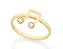 Anel Rommanel Skinny Ring Com Detalhe De "Nota Musical" Com 2 Cristais De 2,00Mm - Imagem 1