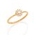 Anel Rommanel Skinny Ring Composto Por 'Flor' Cravejada Por 10 Zircônias De 1,25Mm Tendo 1 Zircônia De 3,00Mm No Centro - Imagem 1