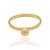 Anel Rommanel Skinny Ring Aro Liso Com Bola Trabalhada De 5Mm - Imagem 2